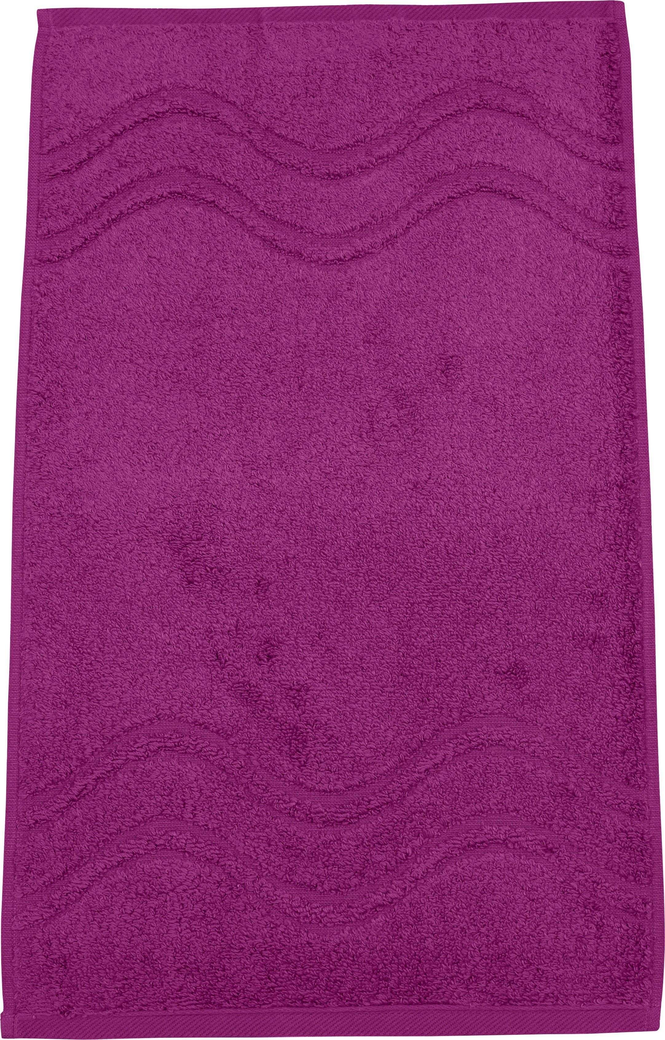 Wellen-Bordüre fuchsia (6-St), ROSS Frottier Gästehandtuch mit feeling, Cashmere