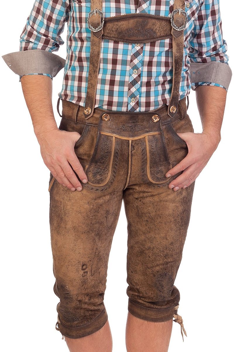 Stockerpoint Trachtenlederhose Kniebundlederhose - STEFAN - stein