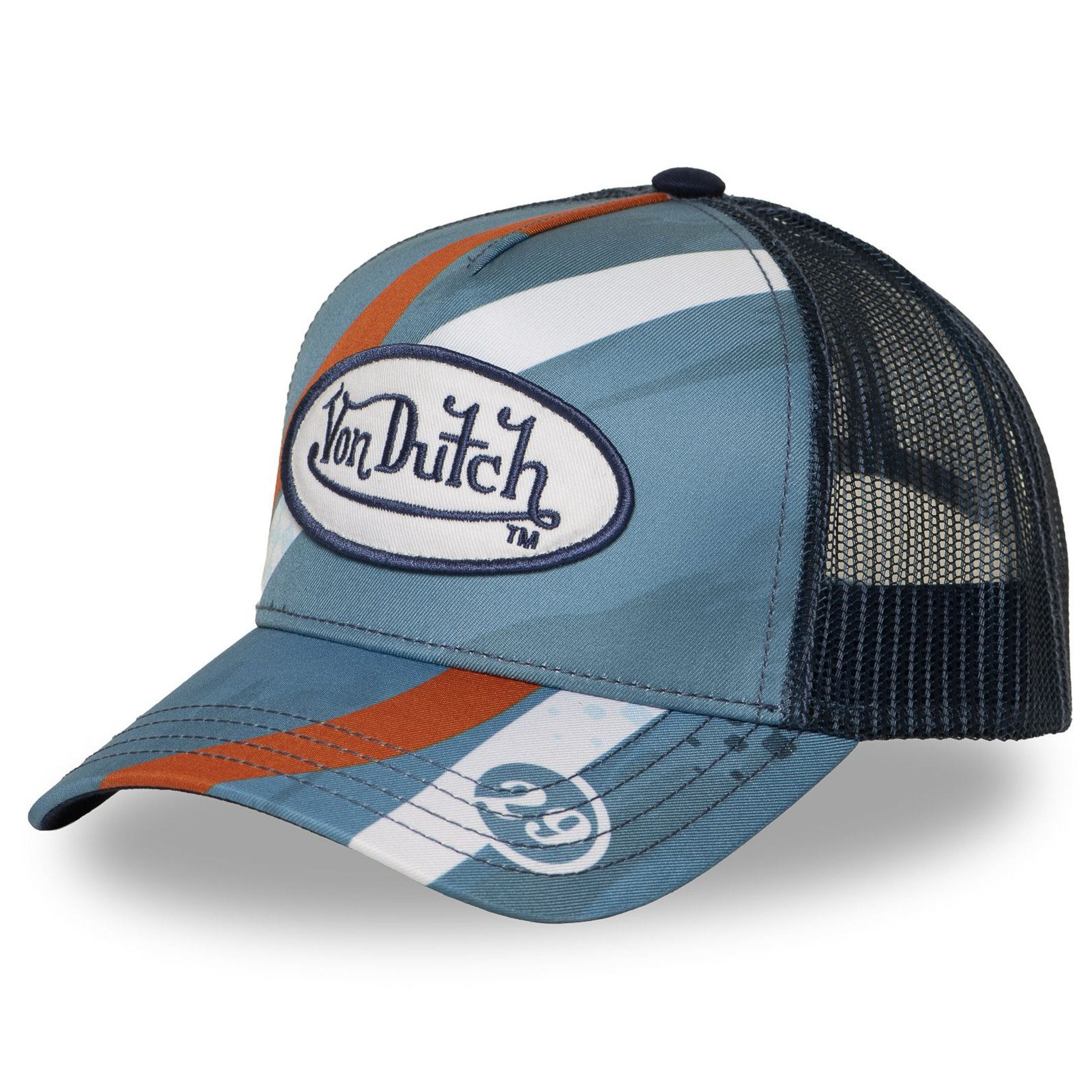 Von Dutch Trucker Cap Von Dutch Originals Trucker Cap - SUBLAMATION (Basecap, Basecap, Meshcap, Trucker Kappe) Front und Schirmunterseite sind im gleichen Design bedruckt