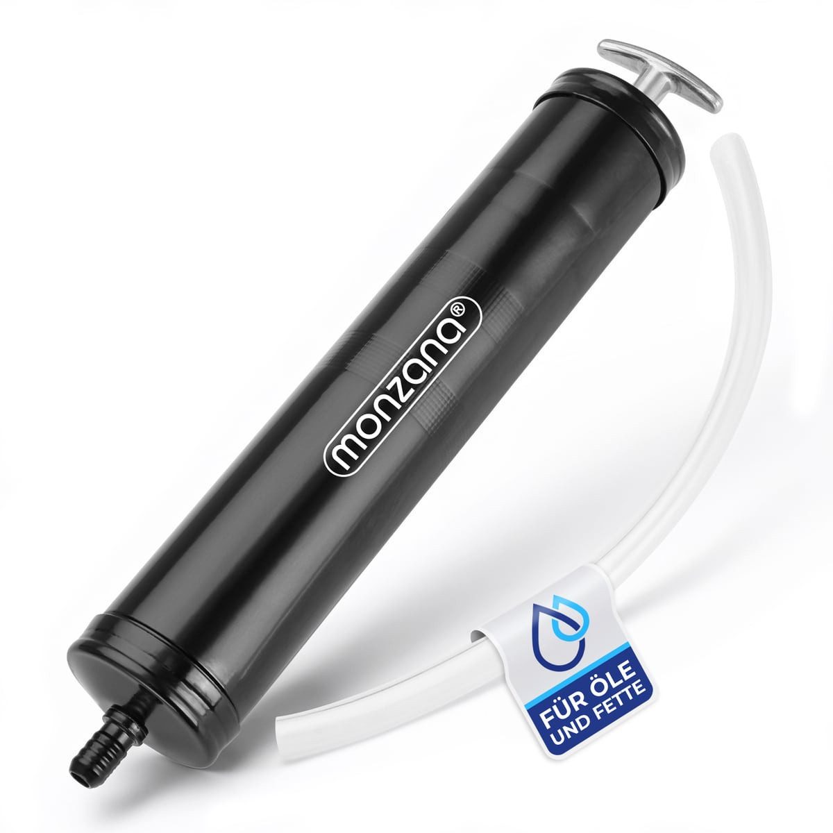 monzana Ölabsaugpumpe, 500 ml Öl Handpumpe aus Metall mit T-Griff Absaugpumpe für Ölwechsel