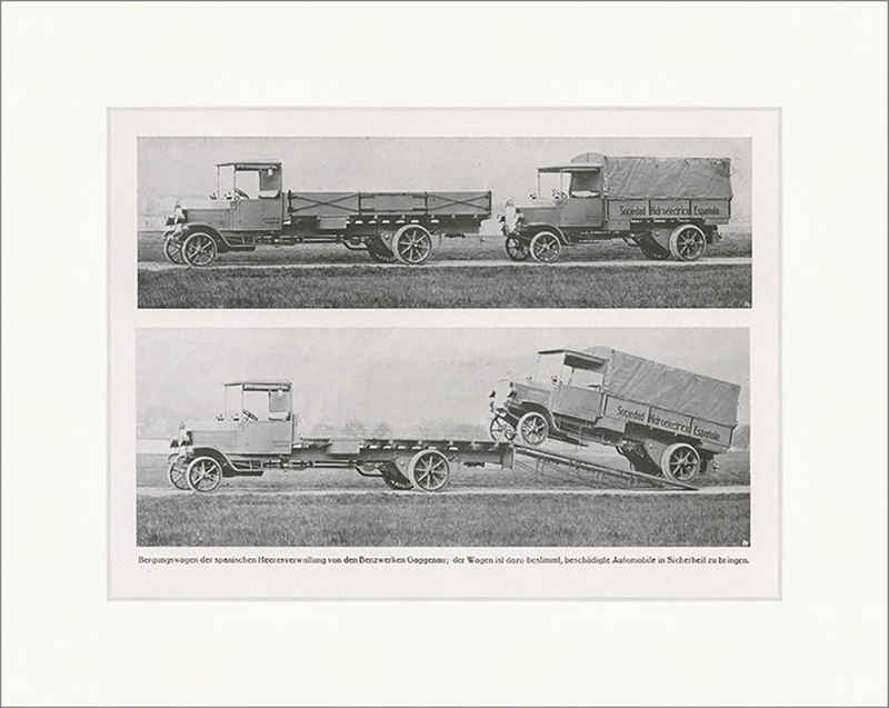 Kunstdruck Bergungswagen der spanischen Heeresverwaltung 1914 Autos LKW F_Vintage, (1 St)