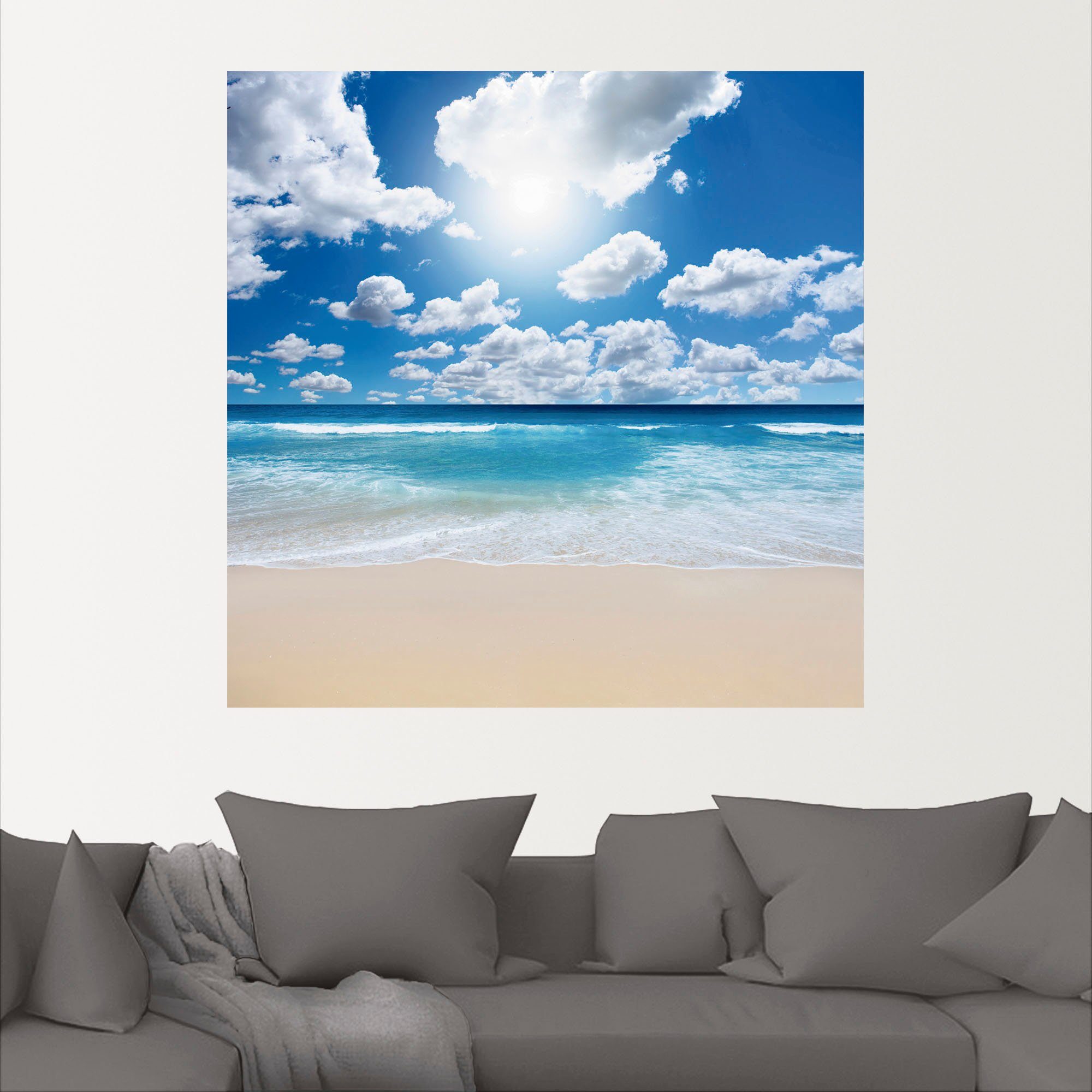 Strandlandschaft, Wandbild St), versch. Strand Größen (1 oder Großartige Leinwandbild, Poster Wandaufkleber Alubild, als Artland in