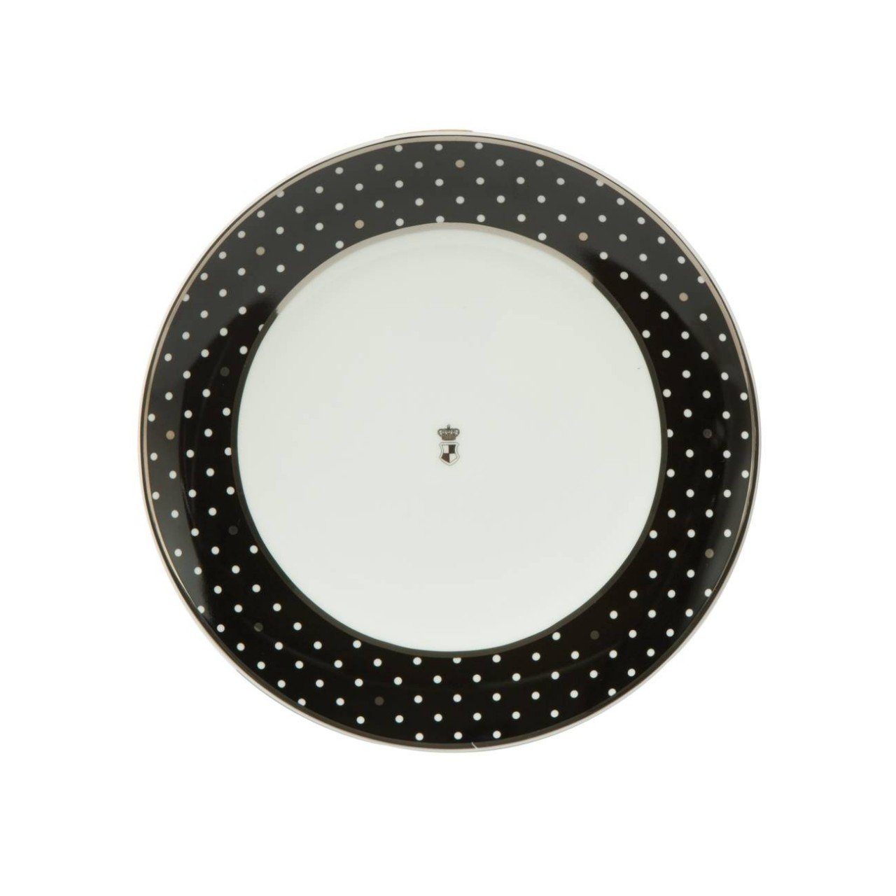 Farbe: H:2cm Goebel schwarz weiß Schwarz-Weiß Frühstücksteller, D:23cm Porzellan,