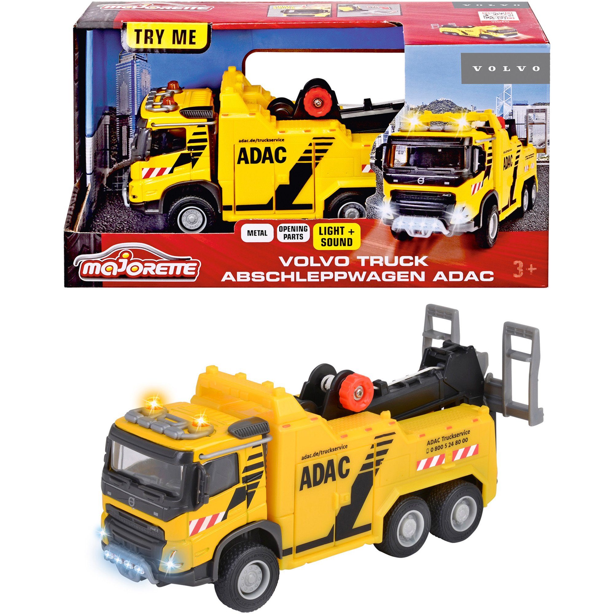 majORETTE Spielzeug-Auto Volvo Truck Abschlepper ADAC