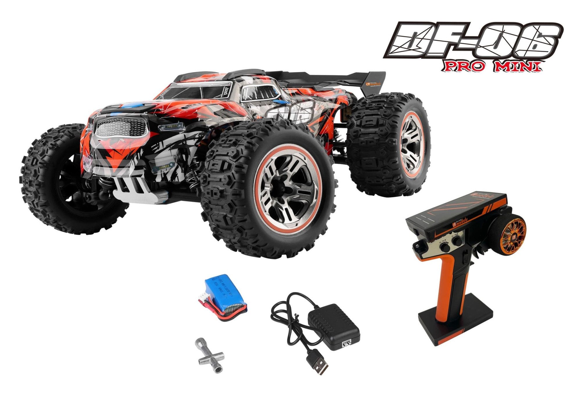 RC-Quadrocopter DF Models RC DF06-PRO Mini Brushless Truck 1:18 RTR