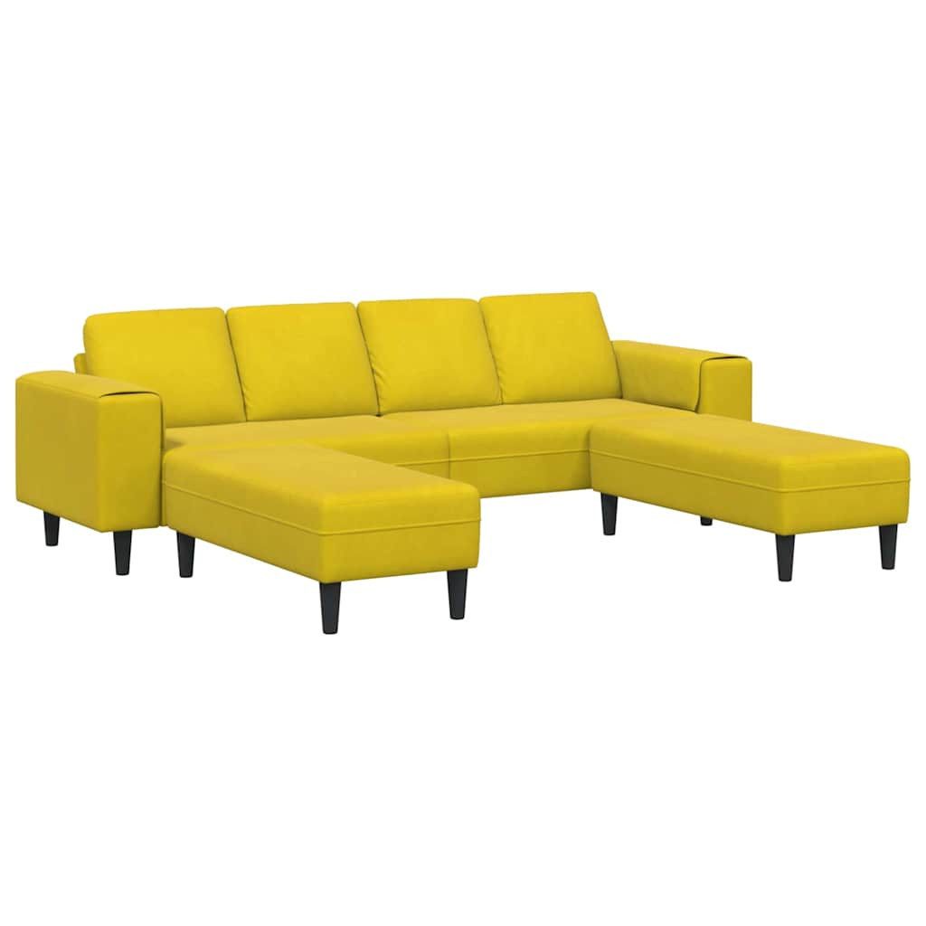 vidaXL Sofa Sofa Set Gelb Samt, günstig online kaufen