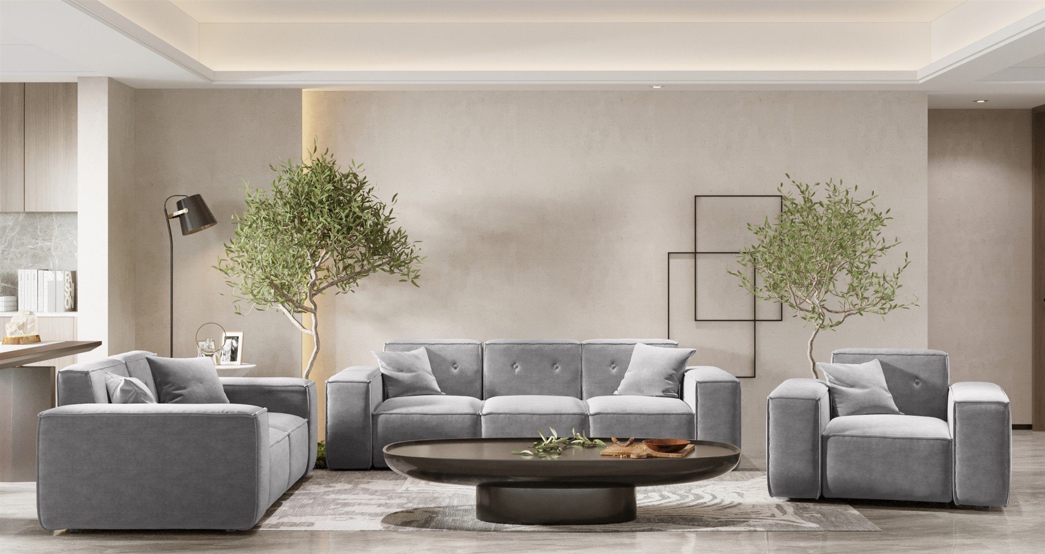 Fun Möbel Polstergarnitur Sofaset Designersofa CESINA günstig online kaufen