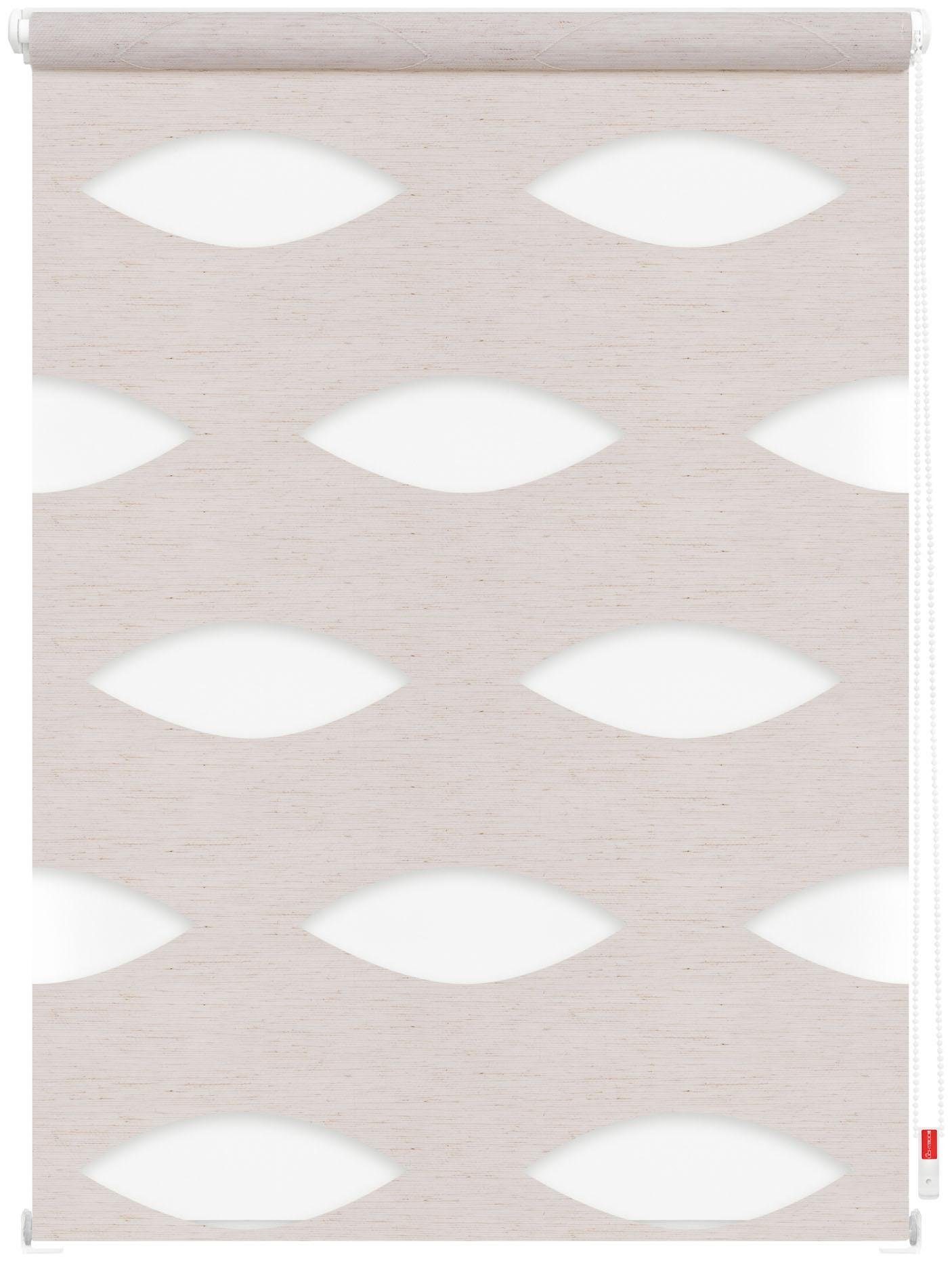 Doppelrollo Duo Rollo Klemmfix Ellipse, LICHTBLICK ORIGINAL, Lichtschutz, ohne Bohren, Klemmfix, im Fixmaß