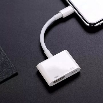 Retoo Lightning HDMI Adapter Konverter Kabel für Apple iPhone iPad 1080P Adapter HDMI zu Lightning, Kompakte Abmessungen, Plug & Play, Modernes Design