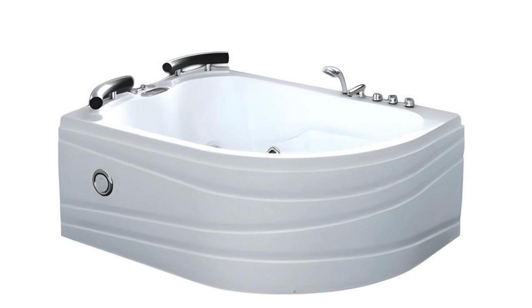 Xlmoebel Whirlpool-Badewanne XLMOEBEL Hydromassagewanne aus Acryl in elegantem Weiß, Made in Europa