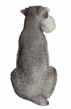 Castagna Tierfigur Deko Figur Hund Mittelschnauzer Hundefigur Schnauzer sitzend Kollektion Castagna aus Resin H 32 cm