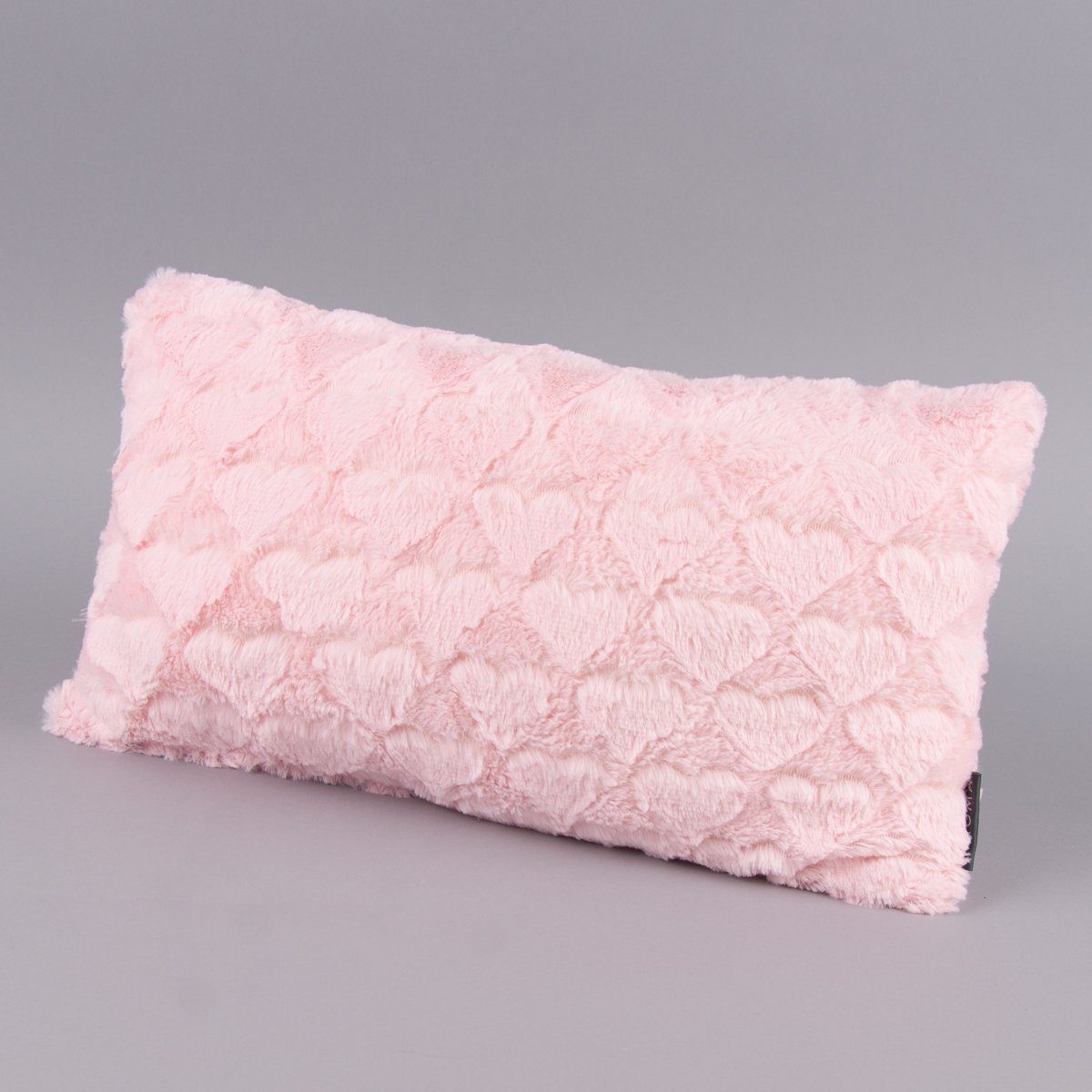 Magma Heimtex Fellkissen Magma Deko Kissen Fluffy Herzen rosa 30x50cm, pflegeleicht