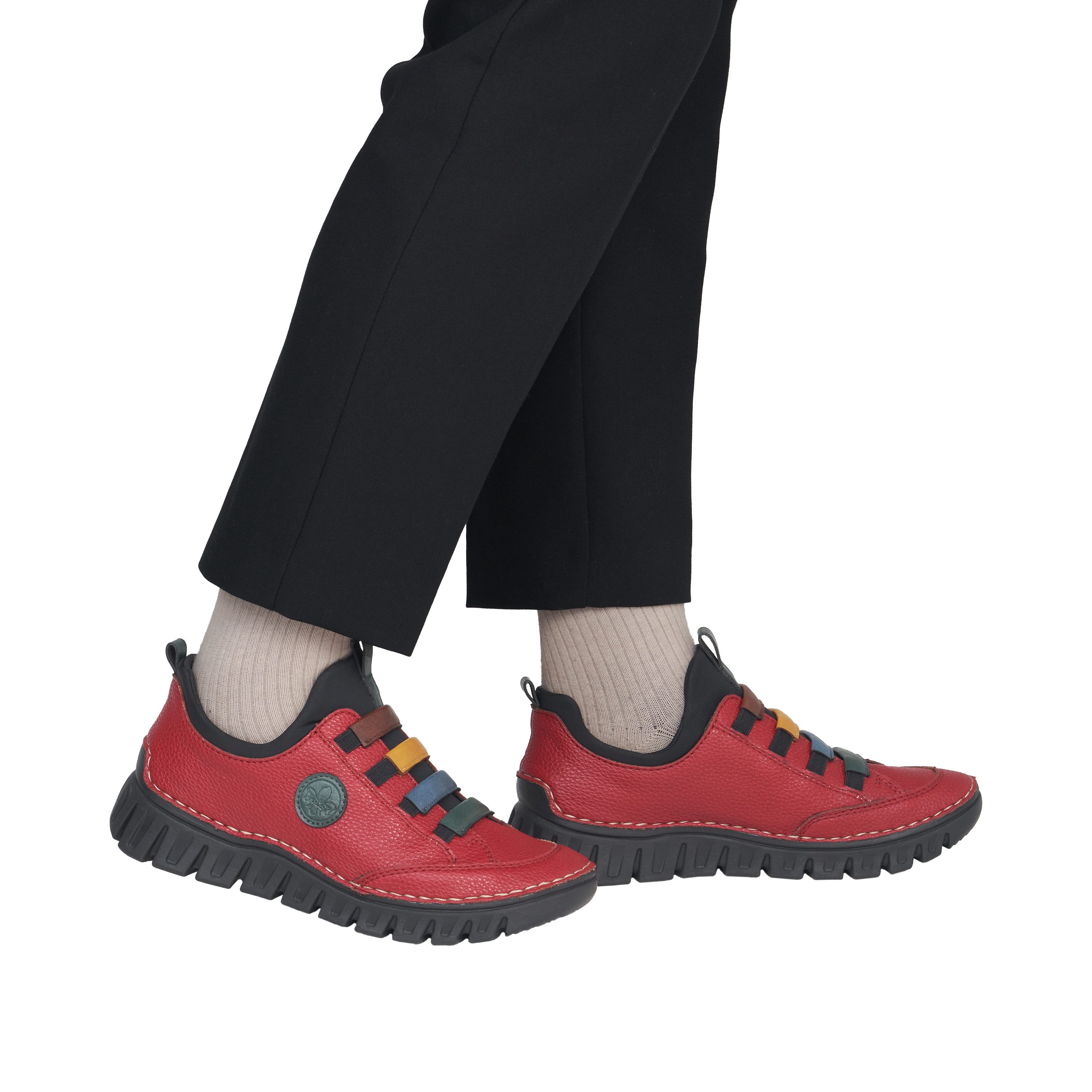 Rieker Slip-On Sneaker Slipper, Schlupfschuh, Halbschuh mit elastischem Einstieg