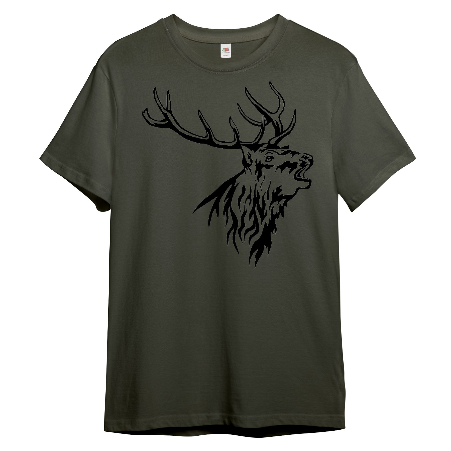 Print-Shirt Herren T-Shirt "Hirschkopf"
