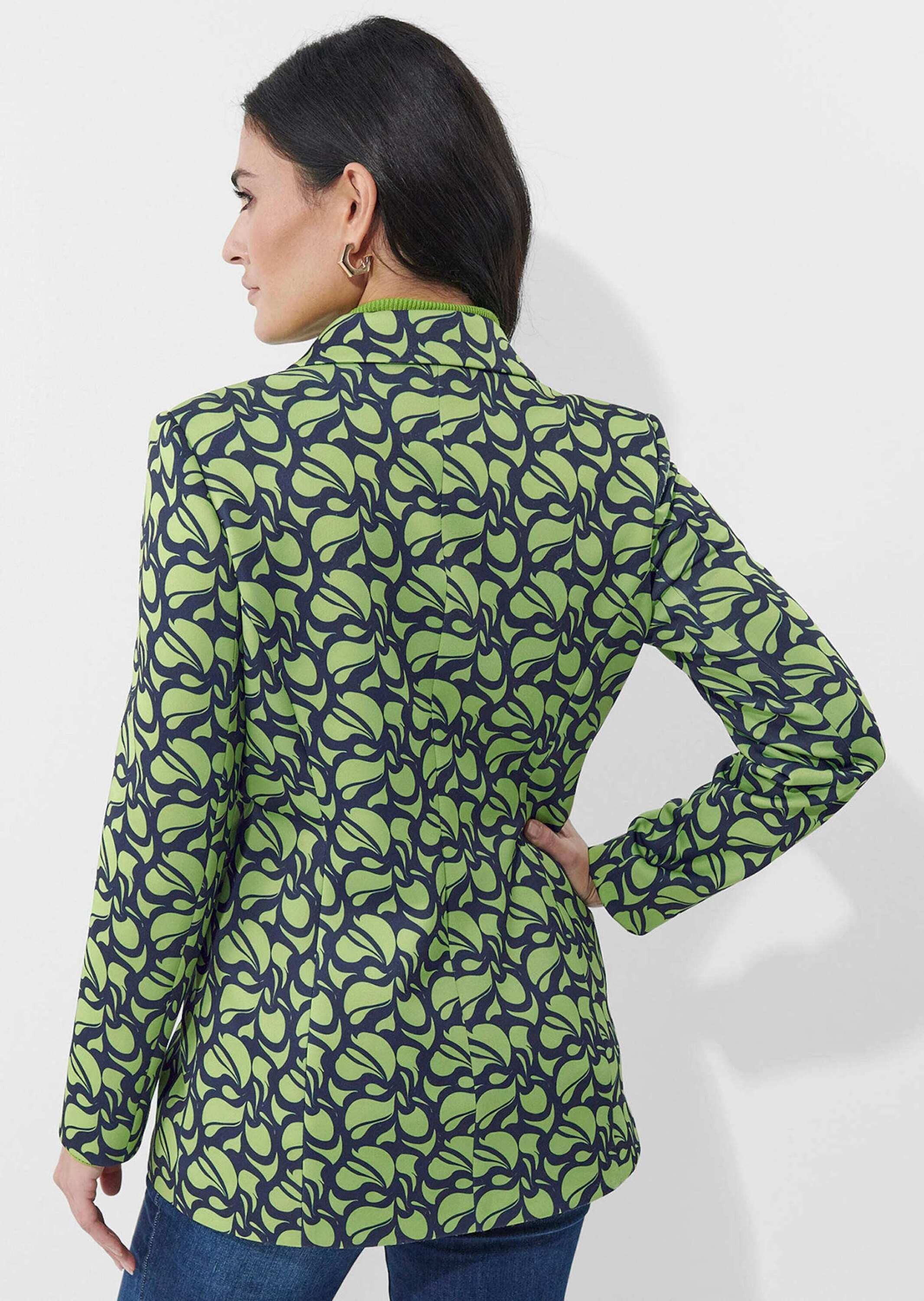Alba Moda Kurzblazer Figurbetonter Blazer mit Reverskragen Grafisches Design mit klassischem Reverskragen – Bild 2 von 5