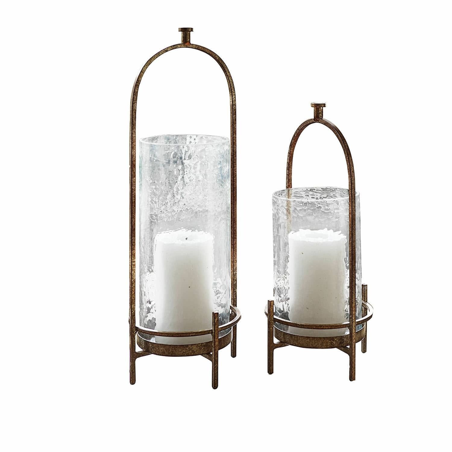 Mirabeau Windlicht Windlicht 2er Set Aquivar antikbronze/klar (2er Set, 2er Set)