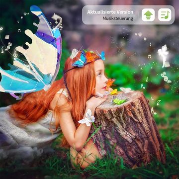 DOPWii Kostüm-Flügel leuchtende Schmetterlingsflügel, Elfenprinzessinflügel, für Geburtstage, Mottopartys und Schulaufführungen