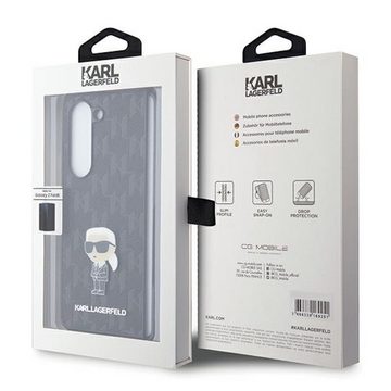 KARL LAGERFELD Smartphone-Hülle Karl Lagerfeld Samsung Galaxy Z Fold5 Saffiano Monogram Cover Schwarz