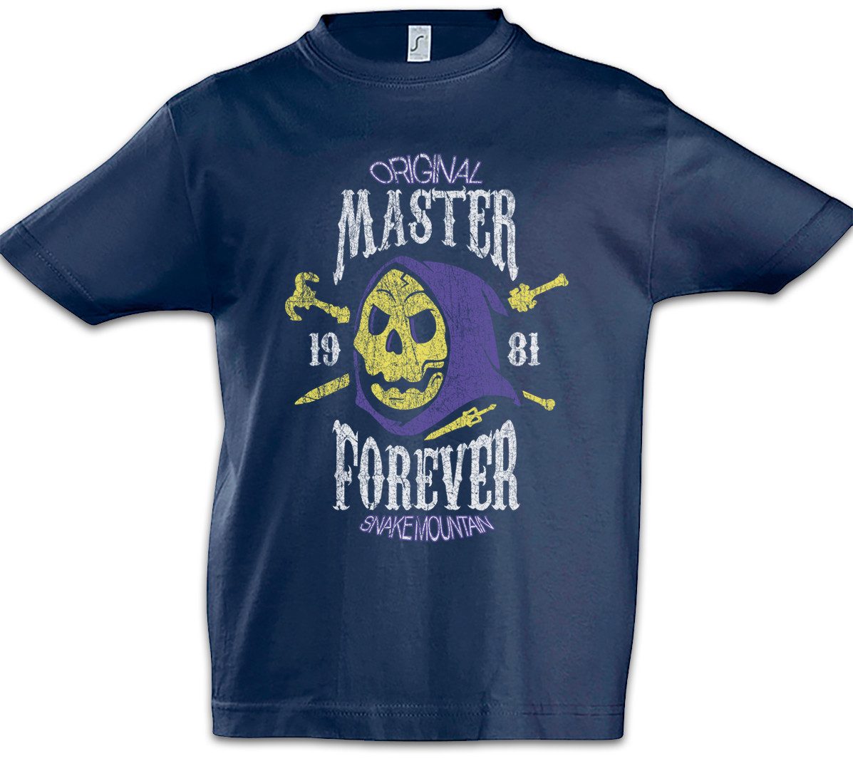 Print-Shirt Evil Master Forever Kinder T-Shirt Masters Retro Kult 80s Of The Skull