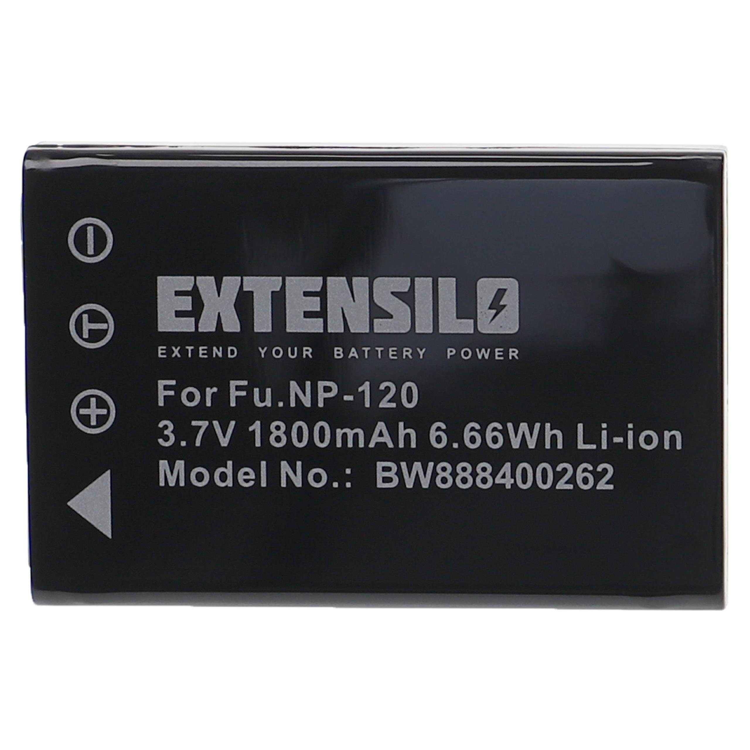 Extensilo kompatibel mit Pentax Optio 550, 750Z, 750, MX4, 450, MX, 555 Kamera-Akku Li-Ion 1800 mAh (3,7 V)