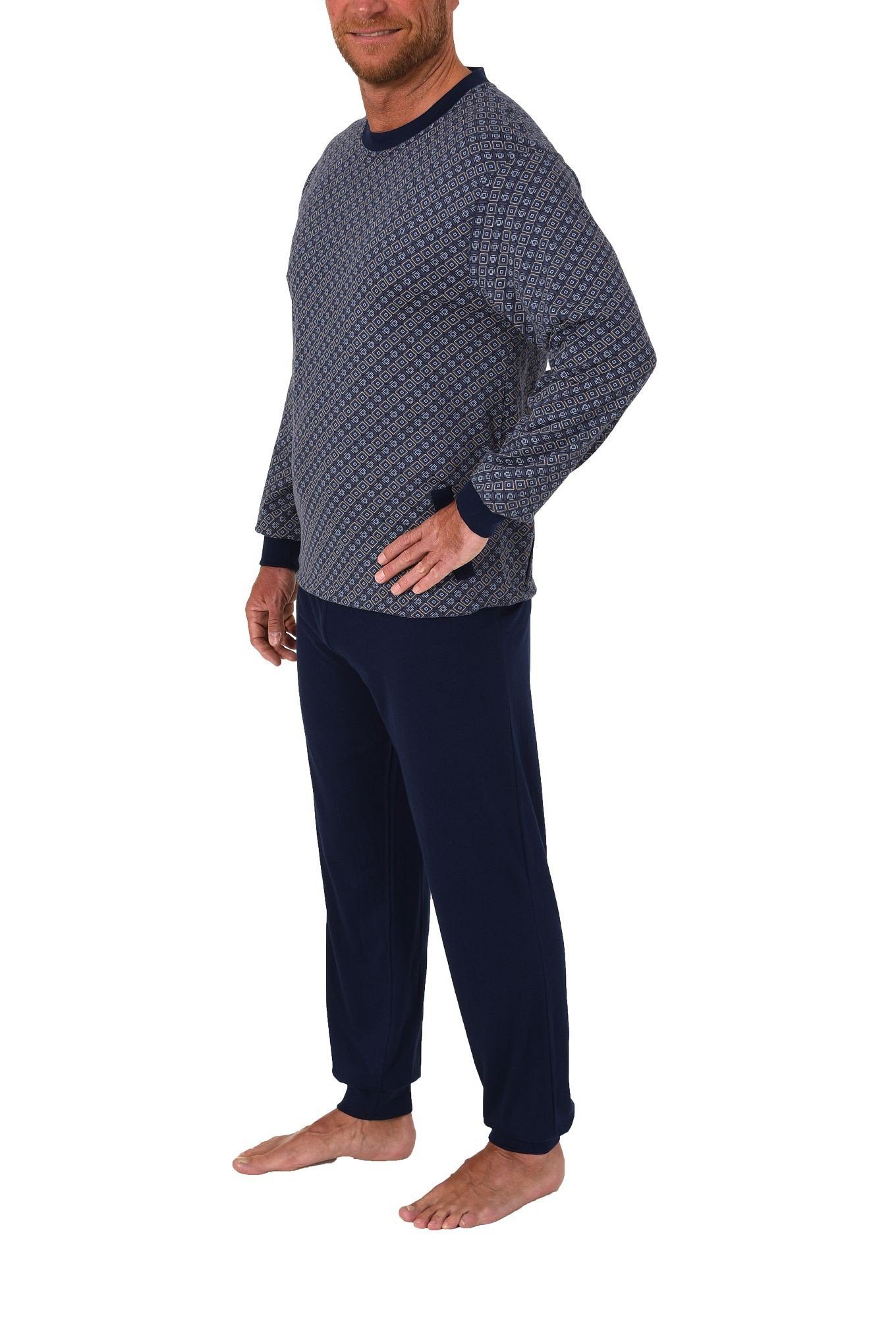 Normann Care Pyjama Herren Pflegeoverall langarm mit diagonalen Reißverschl günstig online kaufen