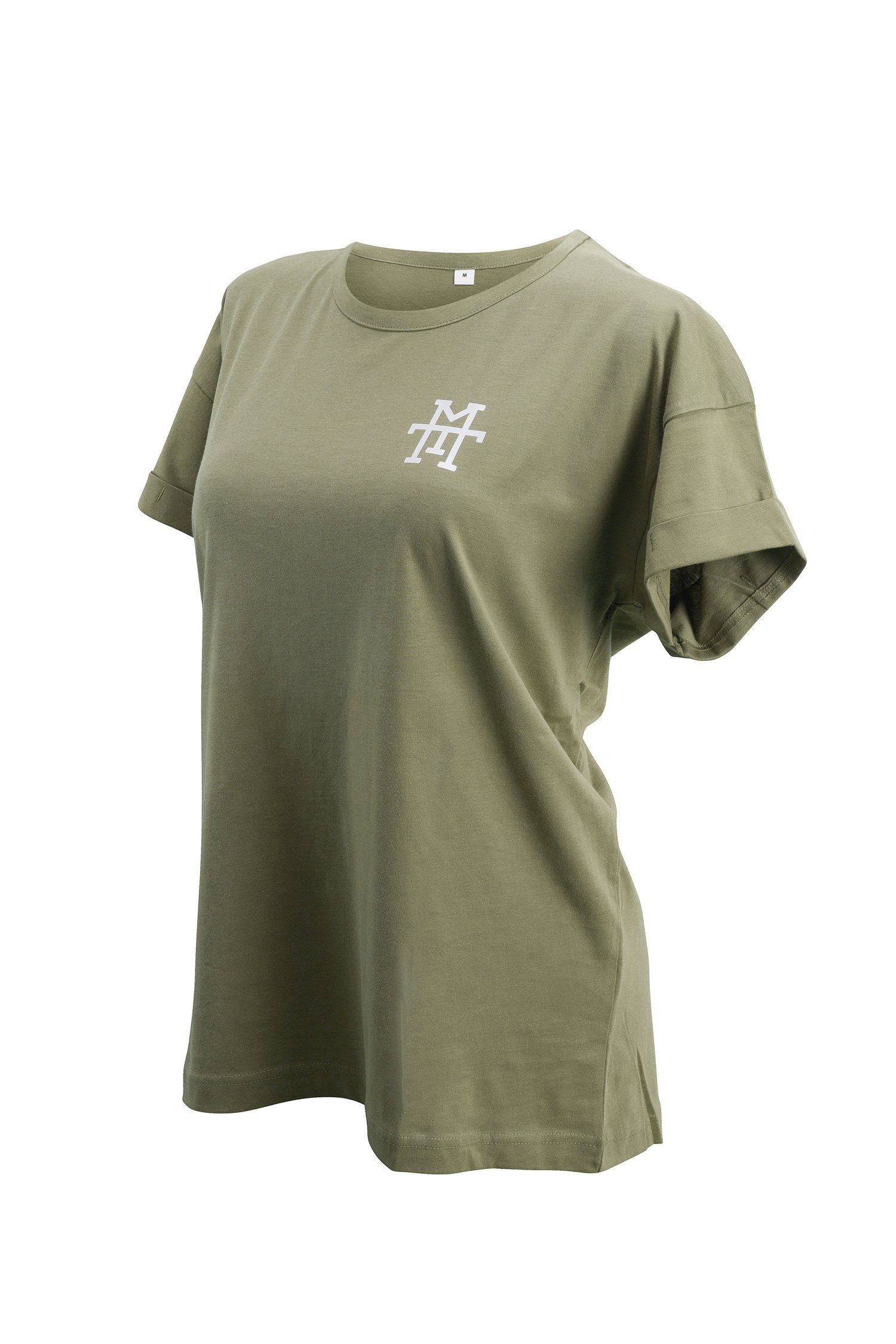 - T-Shirt T-Shirt Baumwolle Olive Oversize Manufaktur13 T-Shirt Boyfriend 100%