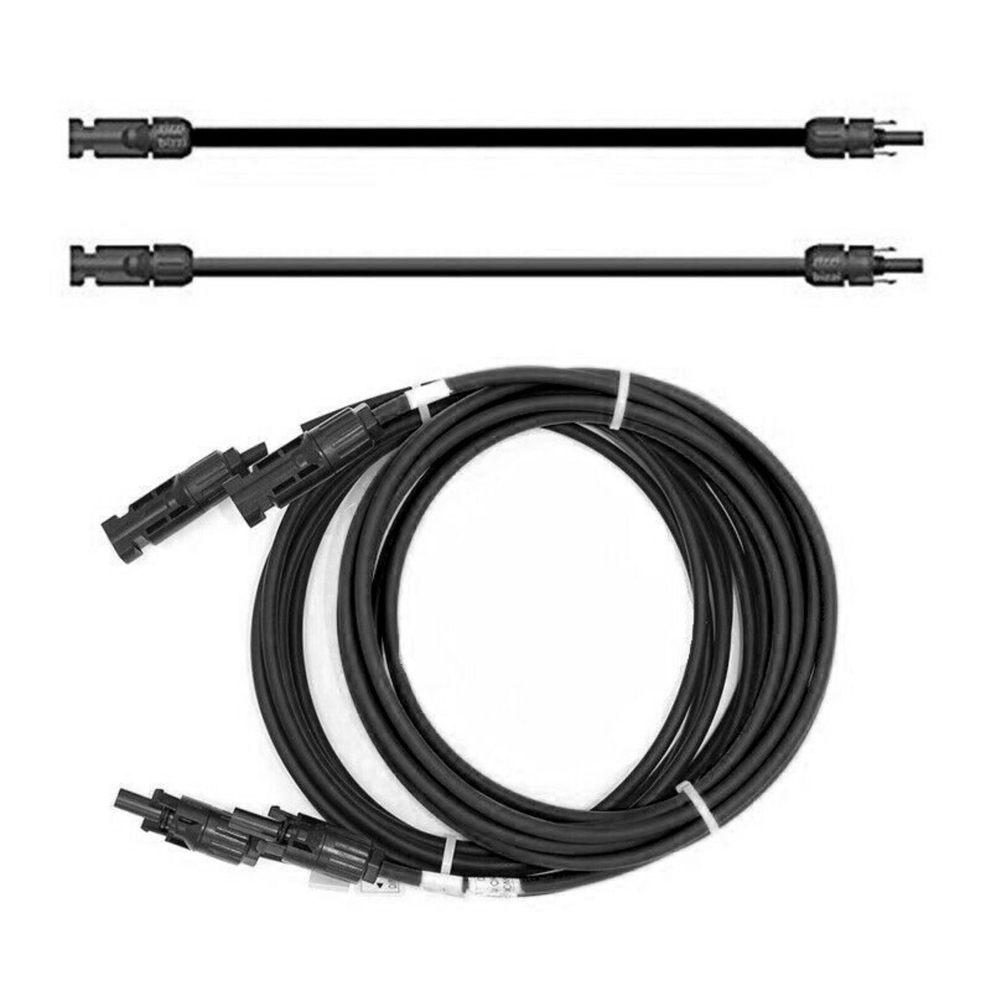 solartronics Solarmodul Solarkabel 4mm² mit Solarstecker, beidseitig, Schwarz