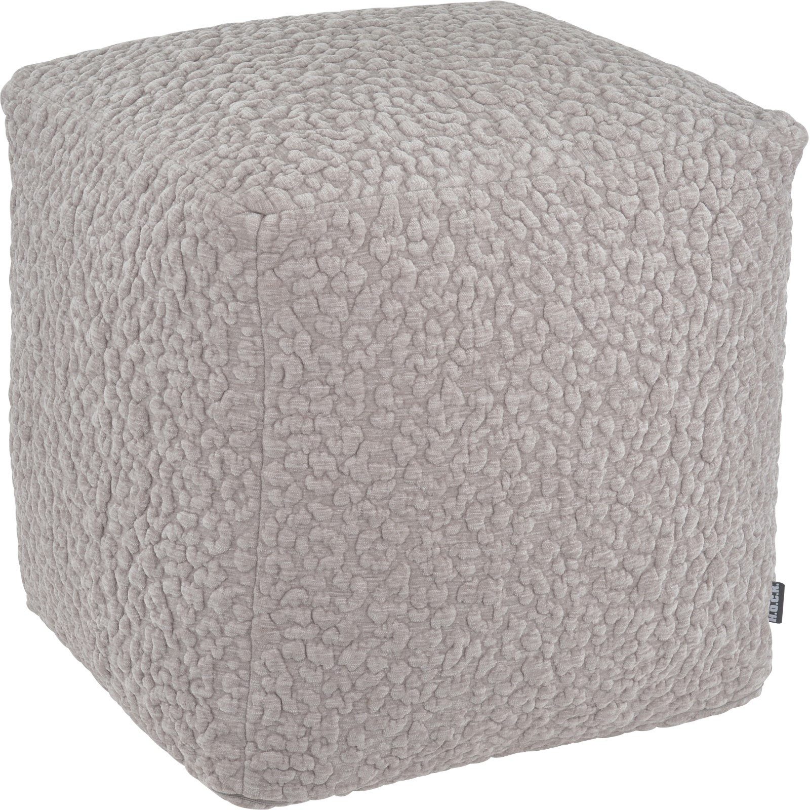 H.O.C.K. Sitzhocker H.O.C.K. Pantery Bean Cube Pouf 40x40x40cm hellgrau Bubble, Hocker, Barhocker & Sitzhocker, Schminktischhocker, Wohnzimmer Hocker