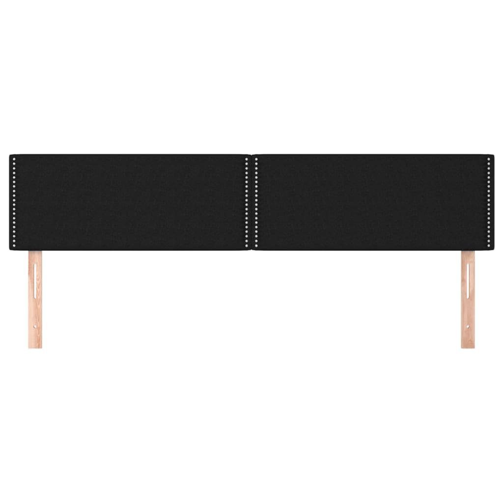 vidaXL Bett Kopfteile Schwarz 200x5x78/88 cm Stoff (1-tlg)