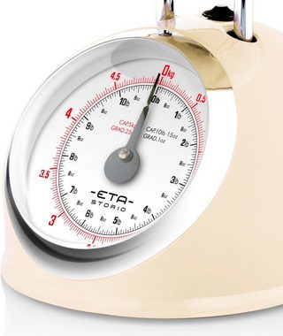 eta Küchenwaage STORIO beige ETA577790040 Retro, analog, (2-tlg), Ganzmetall-Design mit einer Edelstahl Schlüssel, bis 5 kg