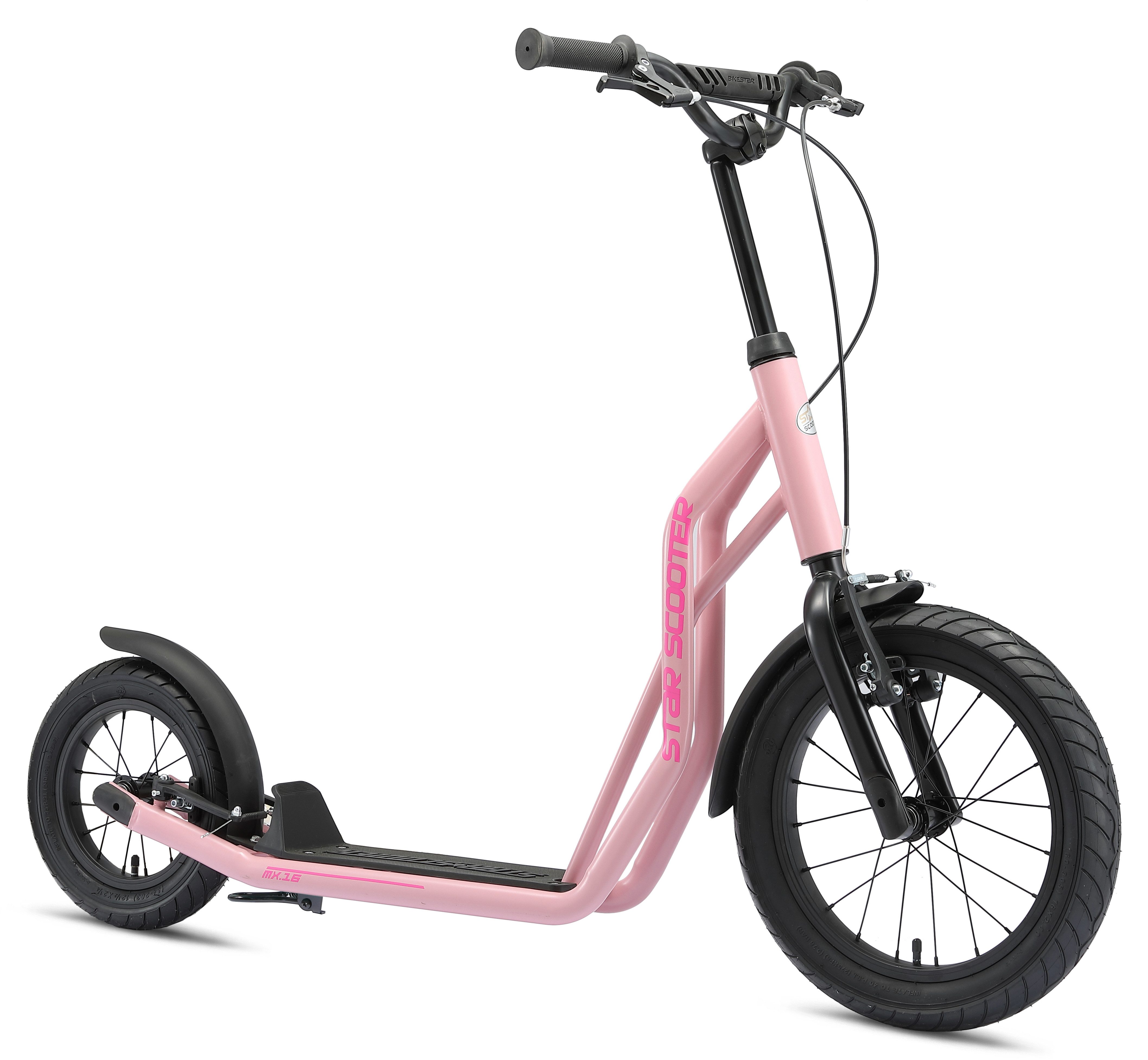 Star-Scooter Cityroller 16 Zoll, ab 8 Jahre, Kinder City Roller ab 140 cm, Jungen, Mädchen, Höhenverstellbar, Seitenständer