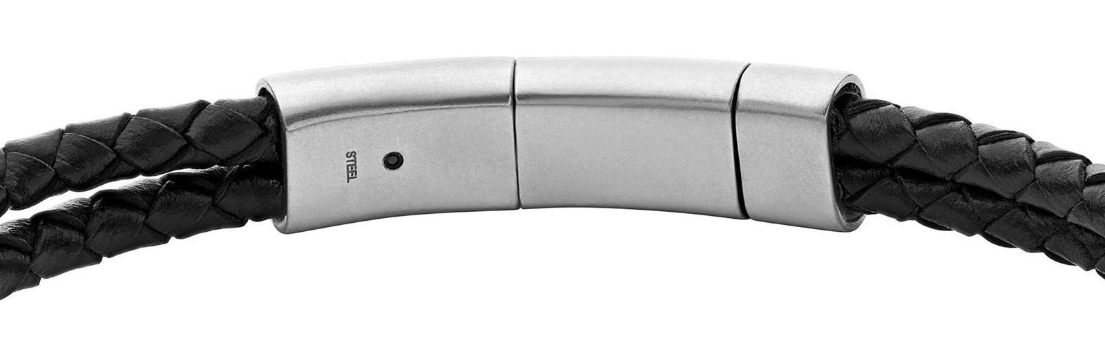 Fossil Lederarmband D-Link Leather Bracelet, aus echtem Leder