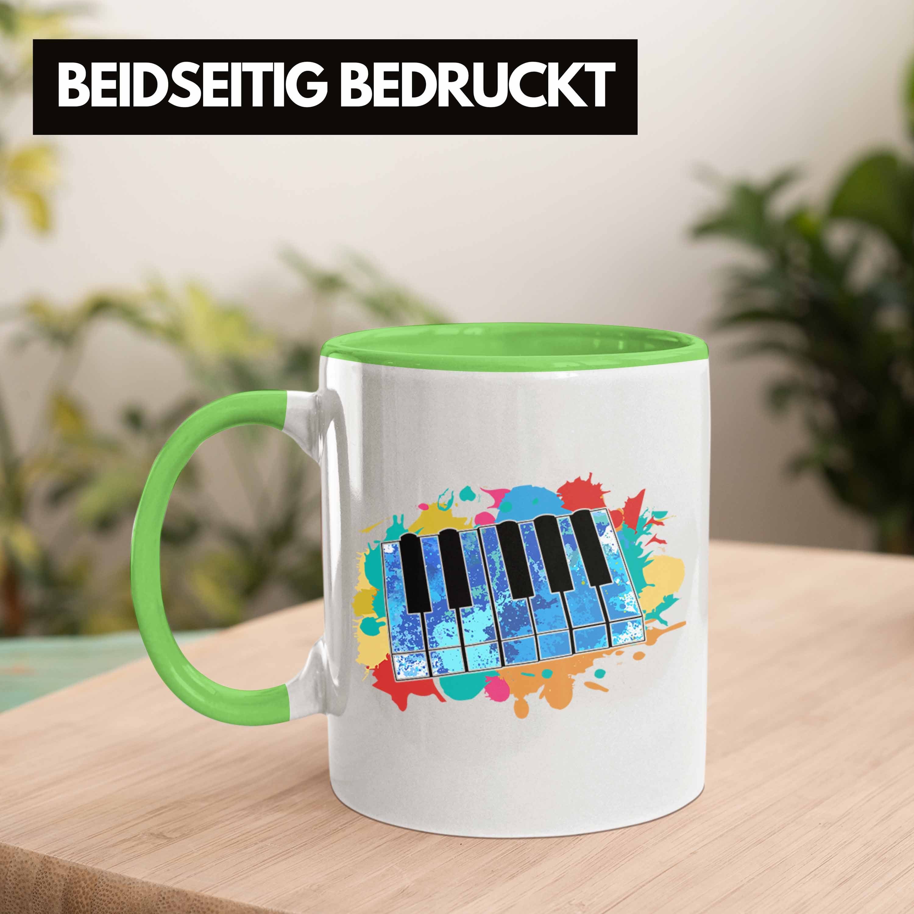 für Band Keyboard Grün Geschenk Spieler Keyboarder Musiker Geschenkid Tasse Trendation Tasse