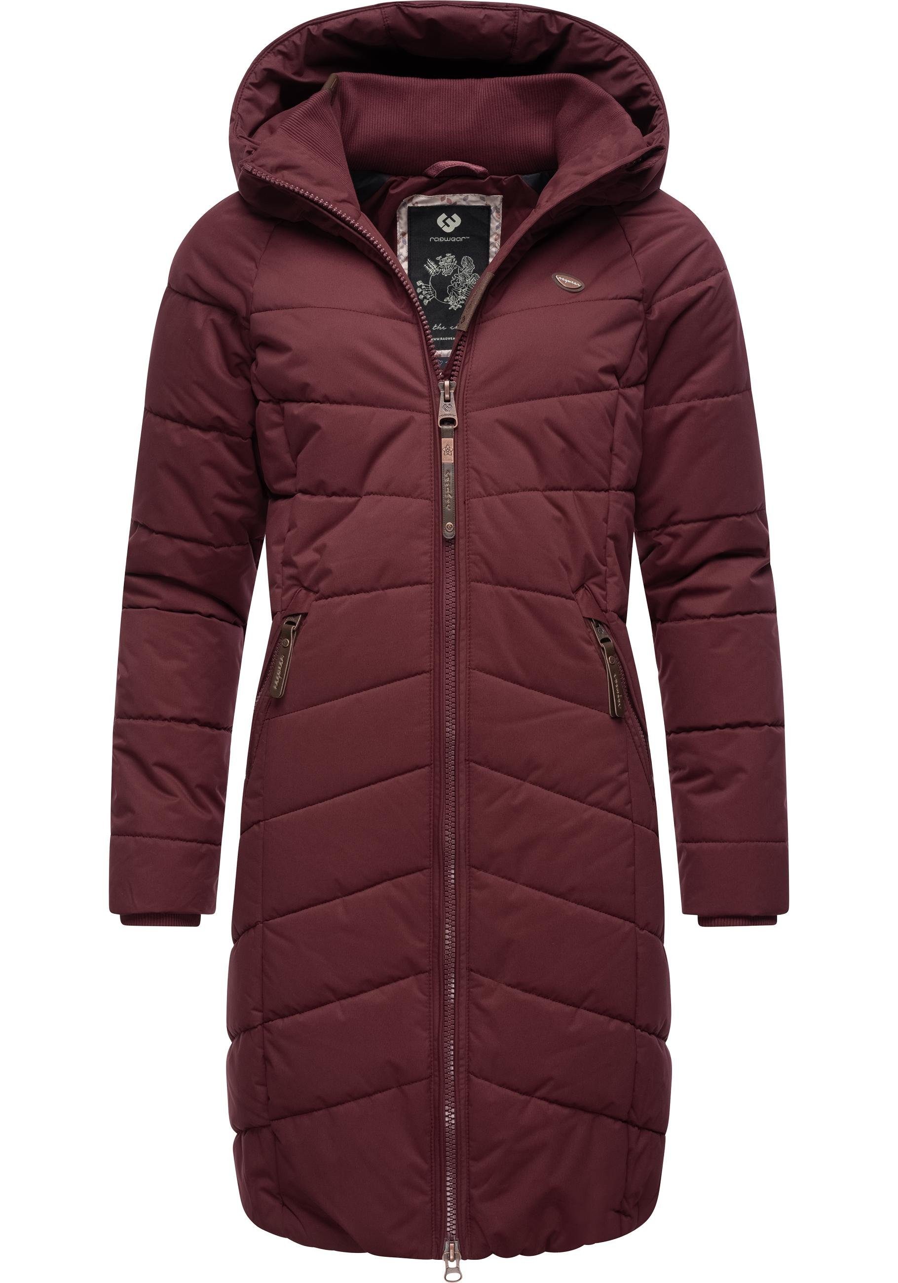 Ragwear Steppmantel Dizzie Coat stylischer, gesteppter Winterparka mit gefütterter Kapuze