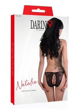 Daring Intimates Slip-Ouvert Natalia crotchless cheekini Black L/XL provokativer Rücken