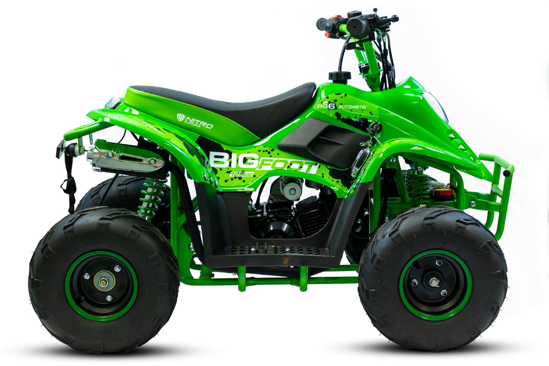 Smarty Grün BIGFOOT 6zoll QUAD MIDI Automatik 125cc Elektro-Kinderquad