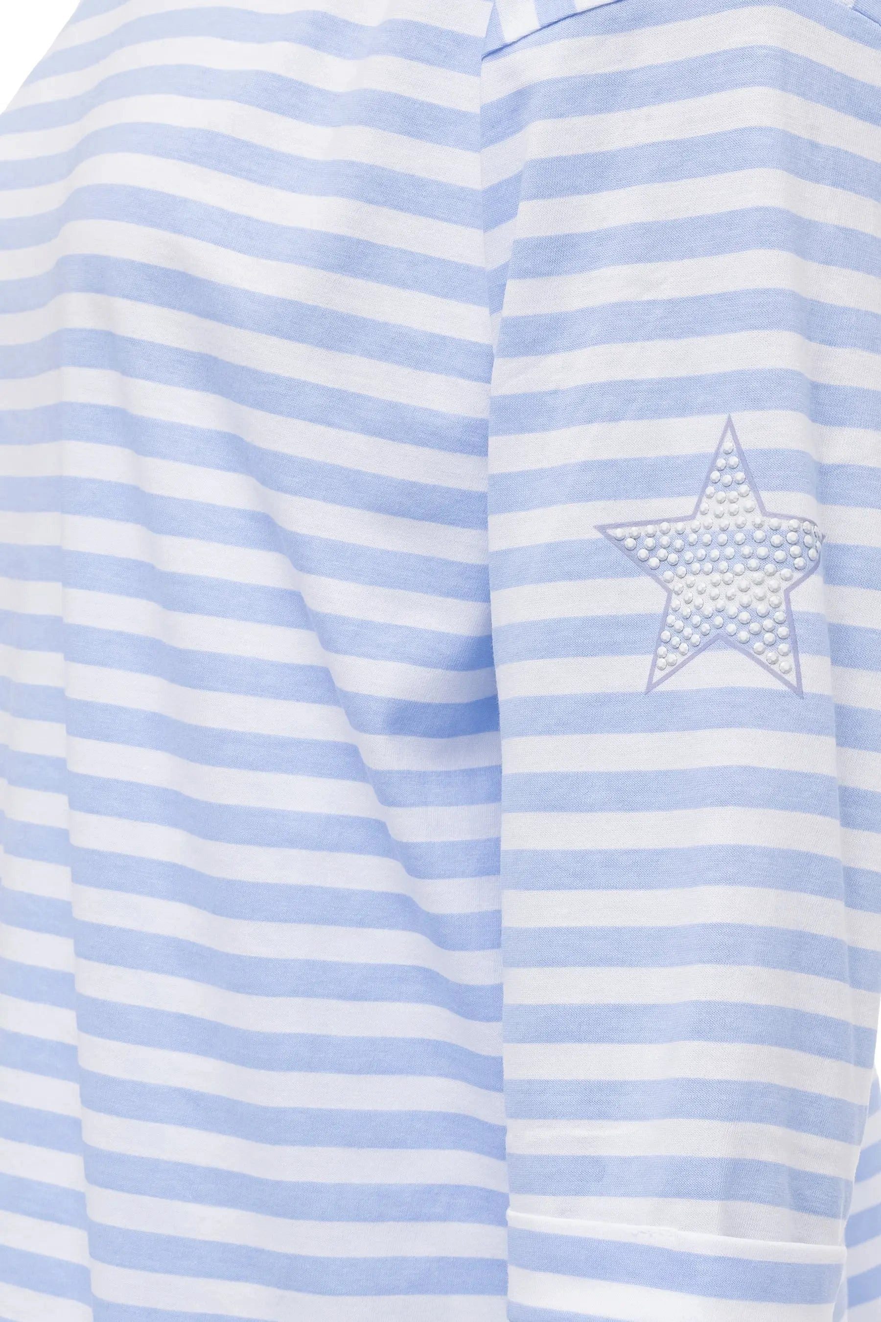 six-o-seven T-Shirt Six-o-Seven T-Shirt 3/4 Arm maritim mit Stern-Print CLOUD