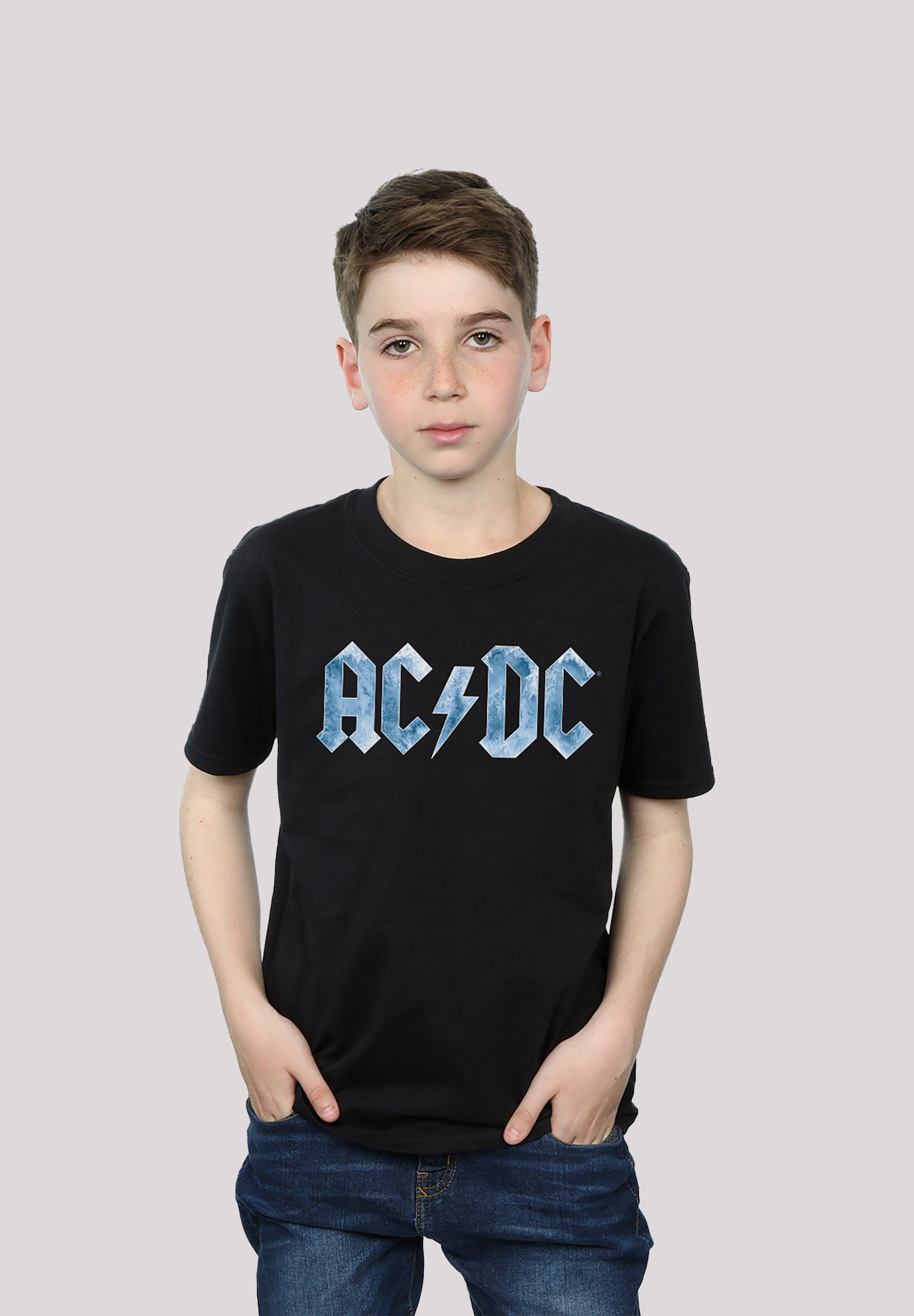 Logo Kinder ACDC Blue Herren Print T-Shirt Ice & für F4NT4STIC