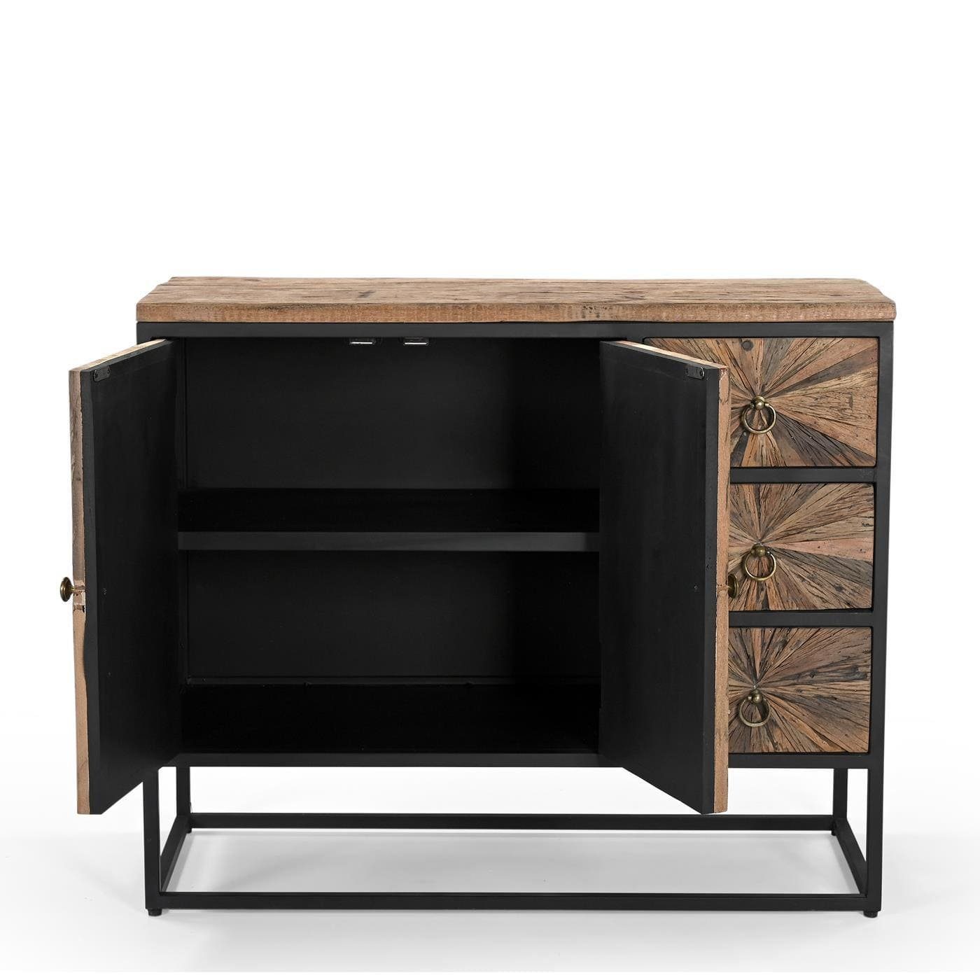 baario Kommode Kommode MERID Altholz, massiv recycelt Treibholz Industrial Style Design