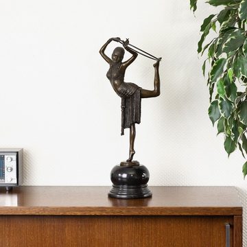 Moritz Dekofigur Bronzefigur Hula Hoop Tänzerin, Bronzefigur Figuren Skulptur für Regal Vitrine Schreibtisch Deko