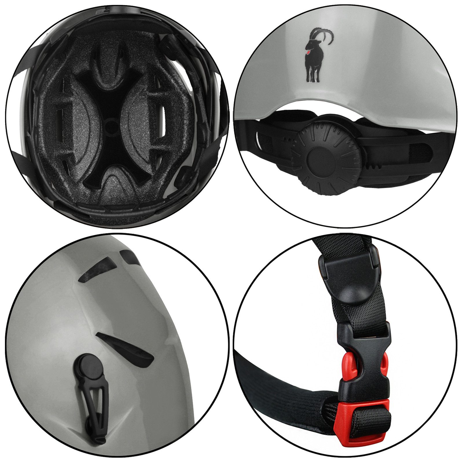 ALPIDEX Kletterhelm ALPIDEX Kletterhelm + Klettergurt + Stubai Klettersteigset BASIC 3.0