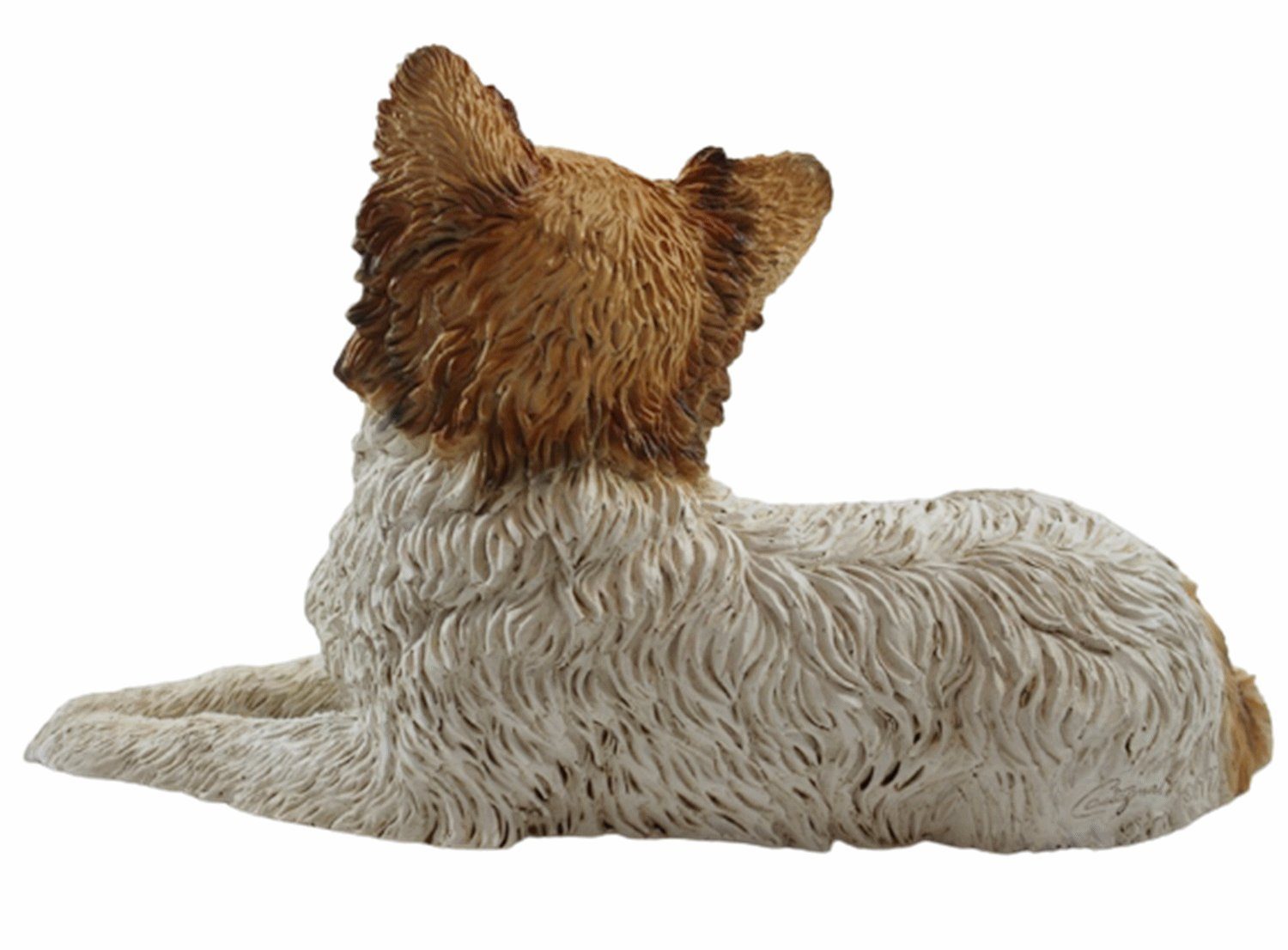 Höhe Figur Deko aus 21 Welpe Papillon Kollektion liegend cm Resin Hundefigur Castagna Castagna Tierfigur