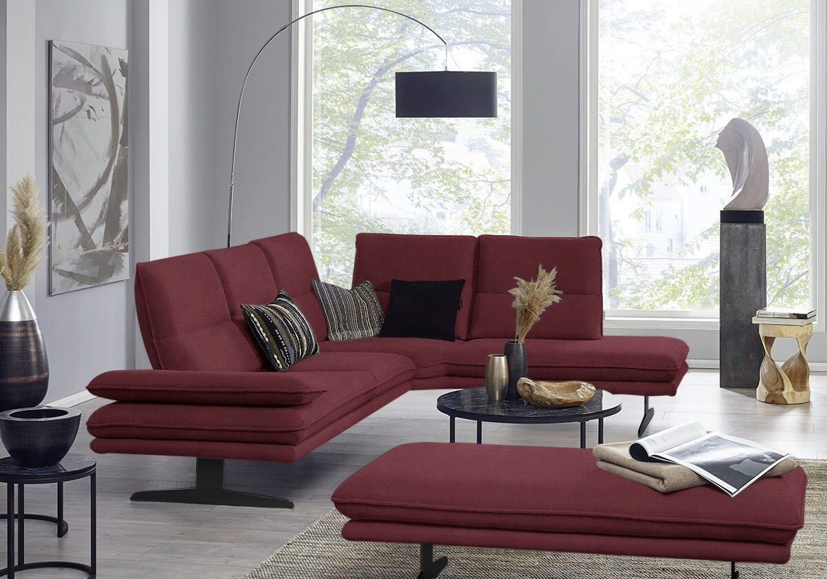 W.SCHILLIG Ecksofa broadway, Designsofa, toller Sitzkomfort, zeitlos, elegant, L-Form, Sitztiefenverstellung, Kopfteil- & Seitenteilverstellung, Breite 284cm