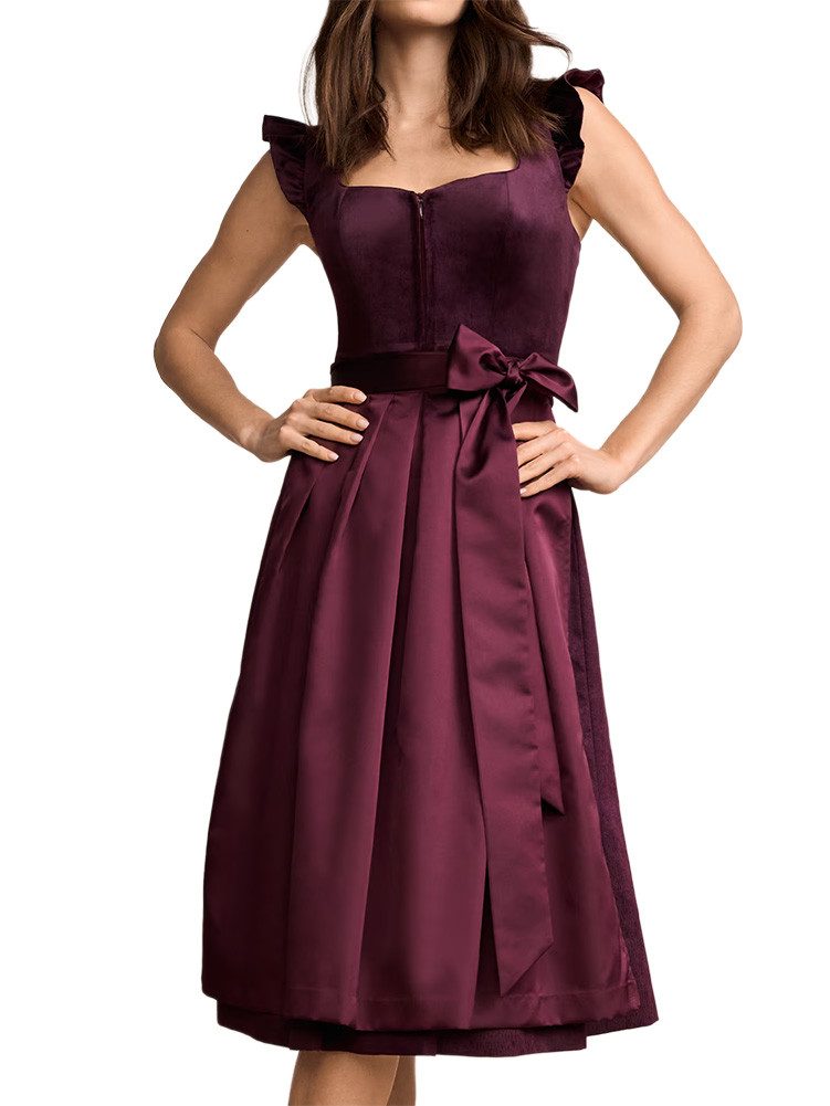 KRÜGER COLLECTION Dirndl Dirndl Heda 70cm Länge lila