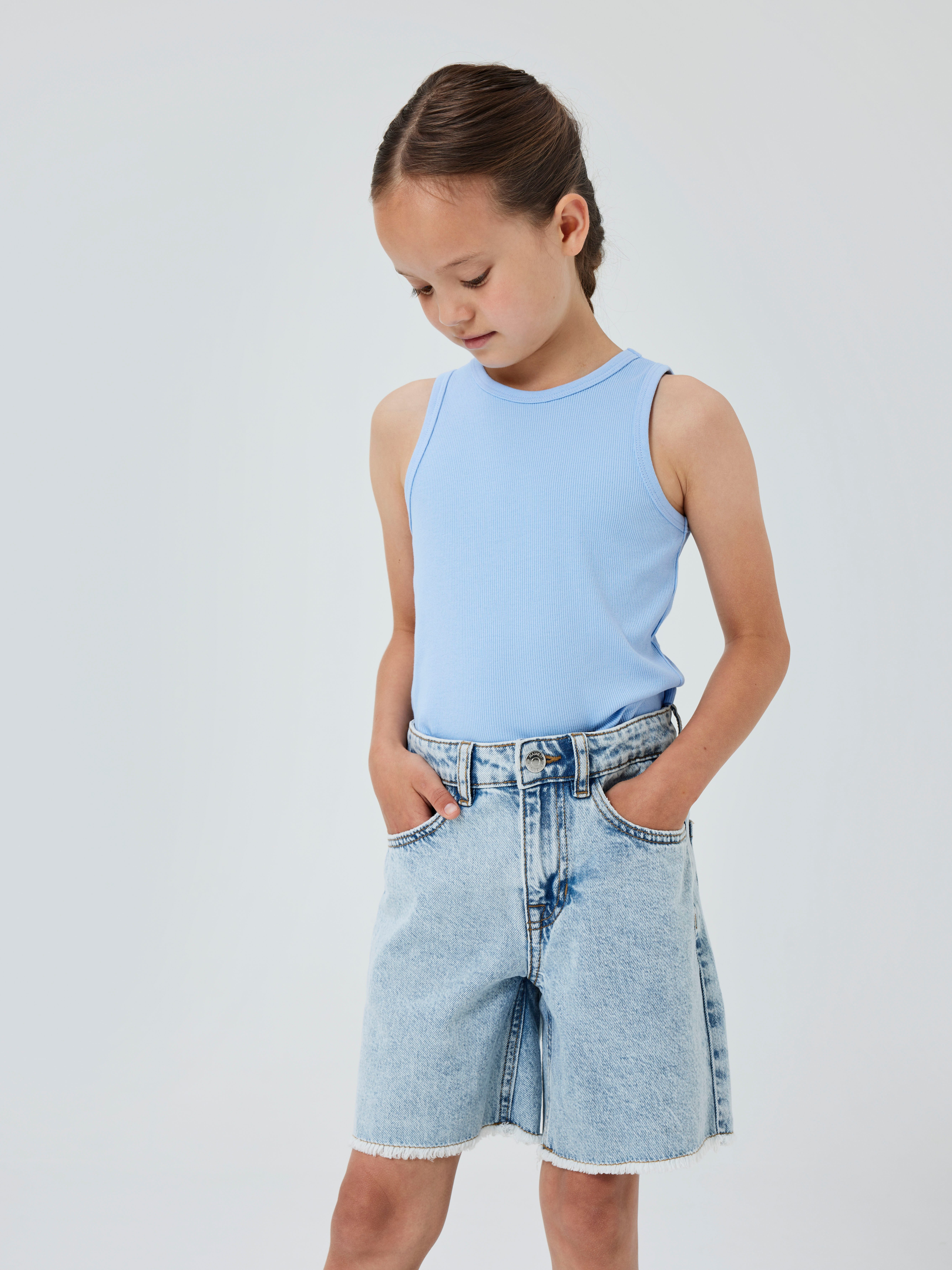 Shorts NKFBELLA HW WIDE DNM SHORTS 1488-BE NOOS