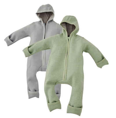 Alavya Home® Overall Walkoverall Bio-Schurwolle (SET, 2-tlg., Jumpsuit) Wollfleece mit Reißverschluss, Walk Woll-Anzug für Kleinkind und Baby