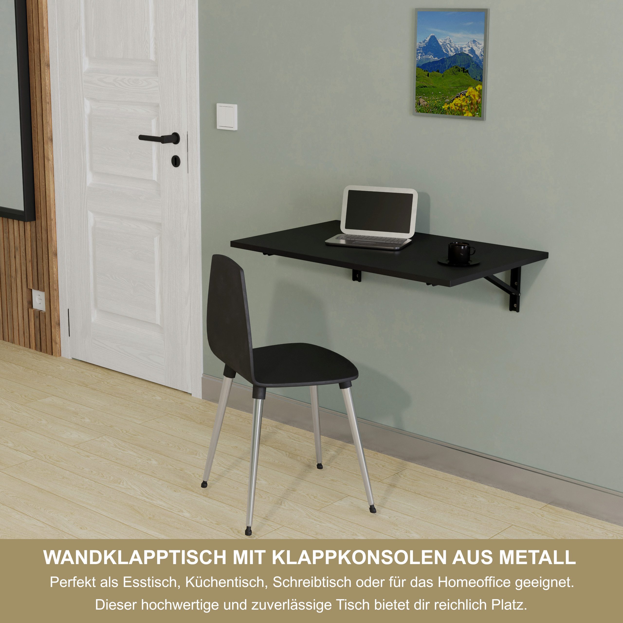 KDR Produktgestaltung Klapptisch 80x50 Wandklapptisch Esstisch Küchentisch günstig online kaufen