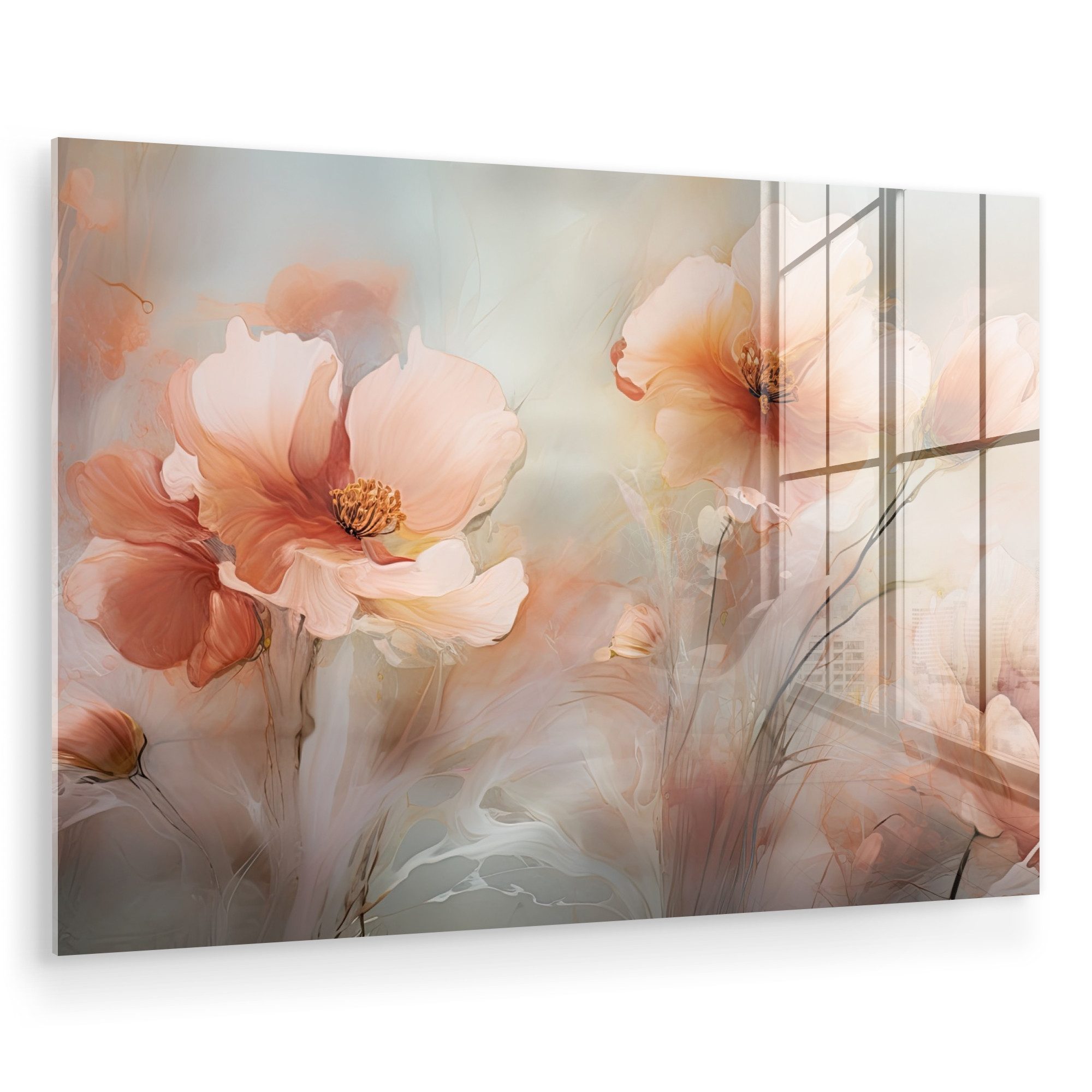 MuchoWow Acrylglasbild Blumen - Pastell - günstig online kaufen