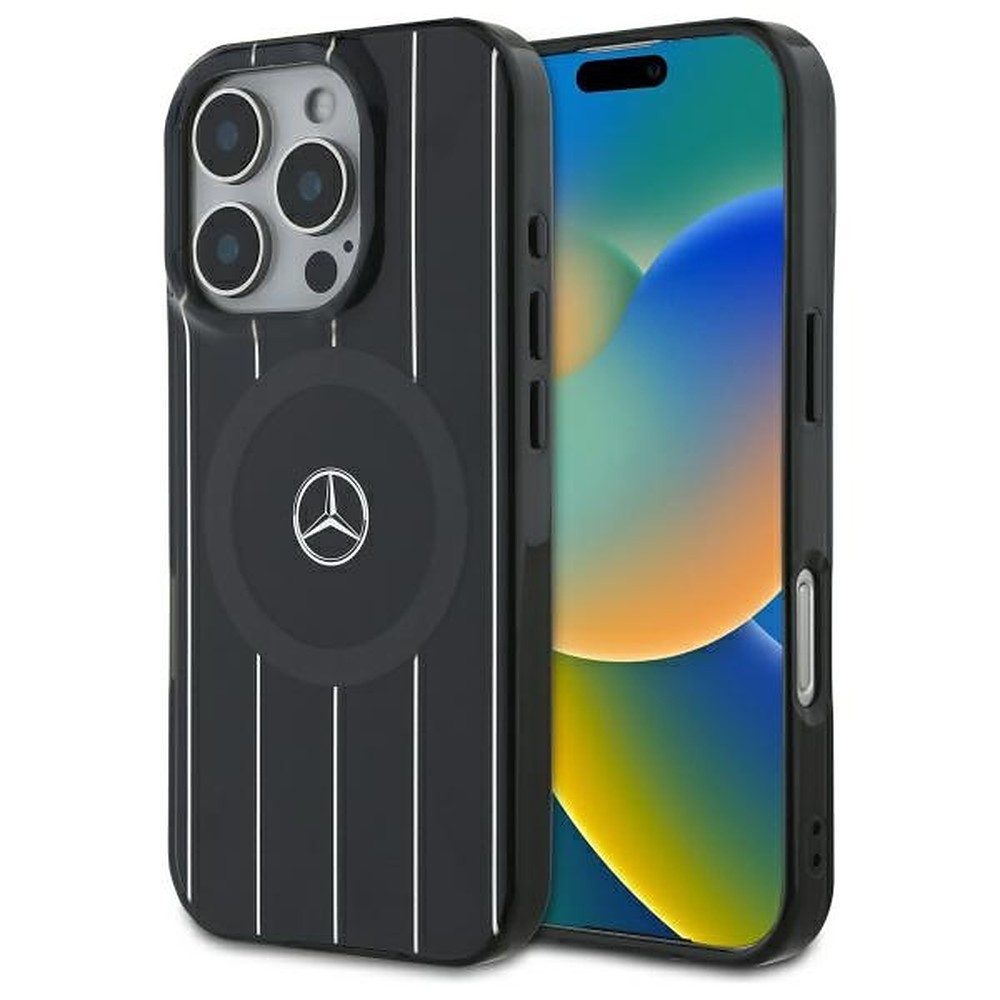 Mercedes Handyhülle Schutzhülle Magnethülle Handyschale 6,3 Zoll, MagSafe, doppellagig, Kameraschutz, Streifen