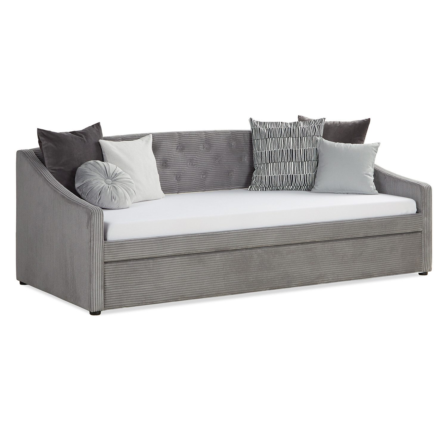Homestyle4u Polsterbett 90x200 Schlafsofa Bettfunktion 2 günstig online kaufen